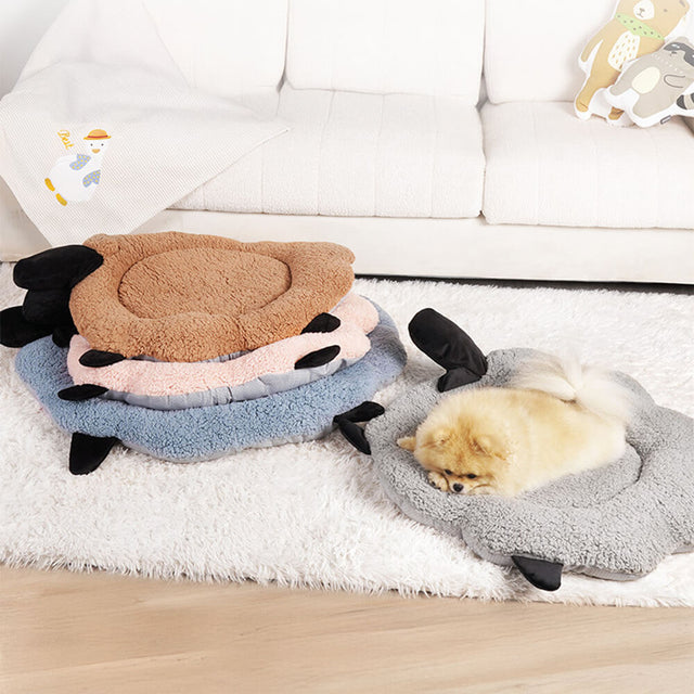 Sheep-Shaped Plush Pet Bed Cozy Playful Ultra-Soft Cotton Velvet