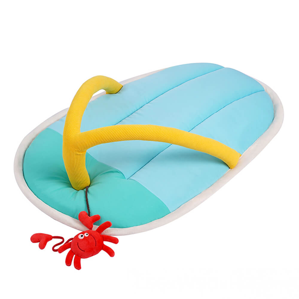 Summer-Themed Pet Bed Playful Comfortable Sandal Design
