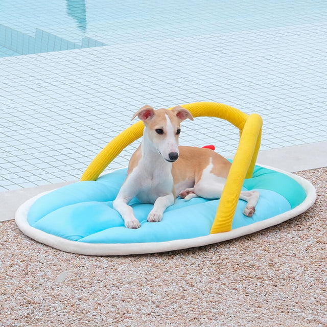 Summer-Themed Pet Bed Playful Comfortable Sandal Design