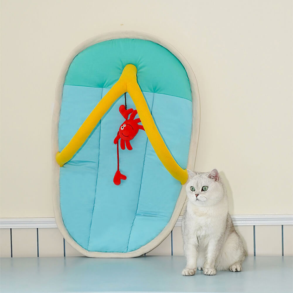 Summer-Themed Pet Bed Playful Comfortable Sandal Design