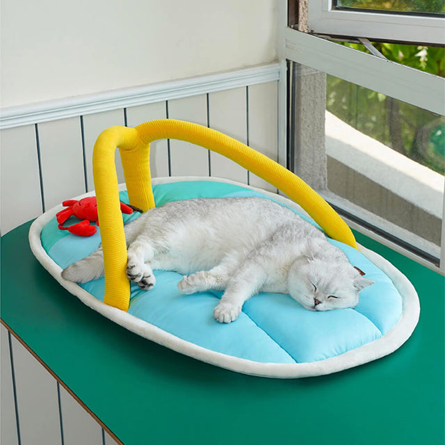 Summer-Themed Pet Bed Playful Comfortable Sandal Design