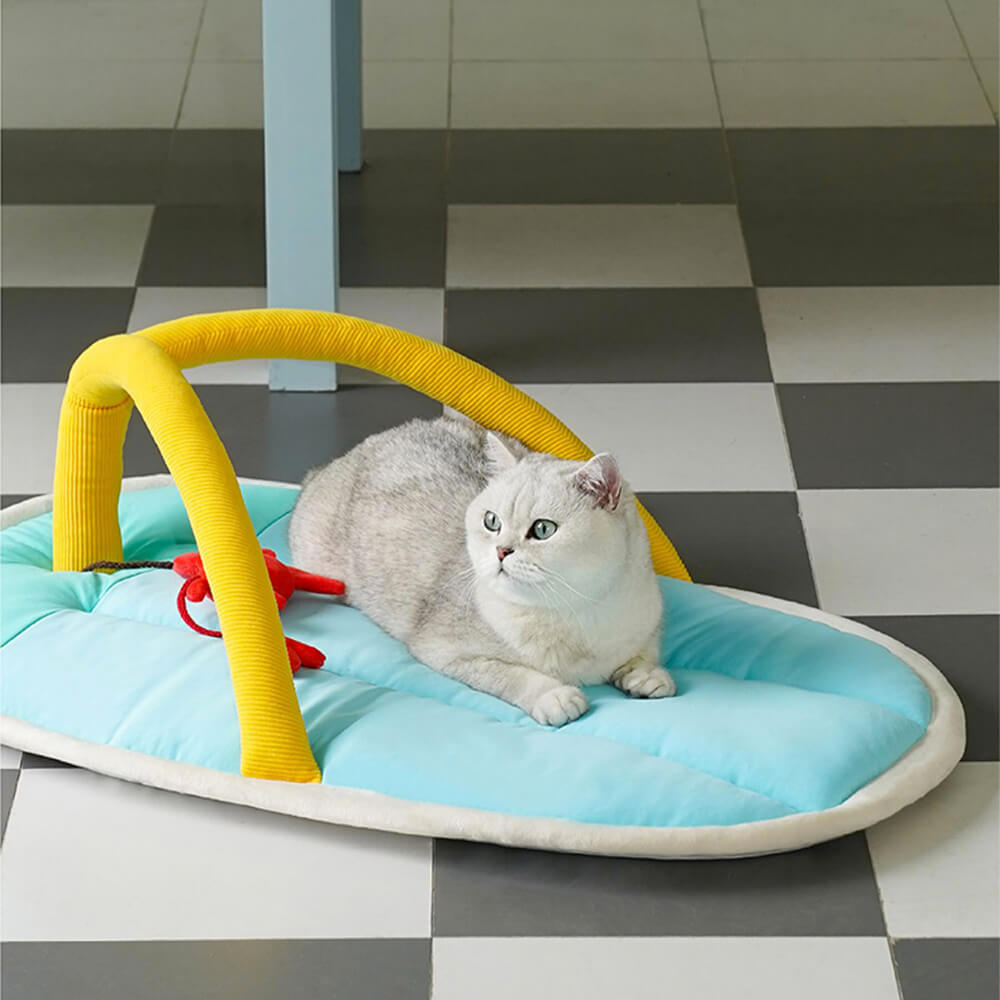 Summer-Themed Pet Bed Playful Comfortable Sandal Design