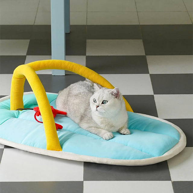 Summer-Themed Pet Bed Playful Comfortable Sandal Design