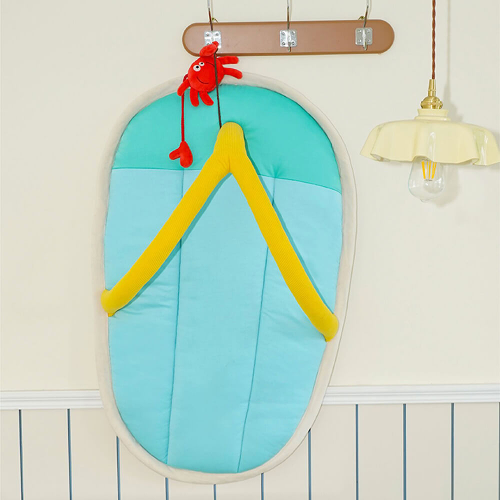 Summer-Themed Pet Bed Playful Comfortable Sandal Design