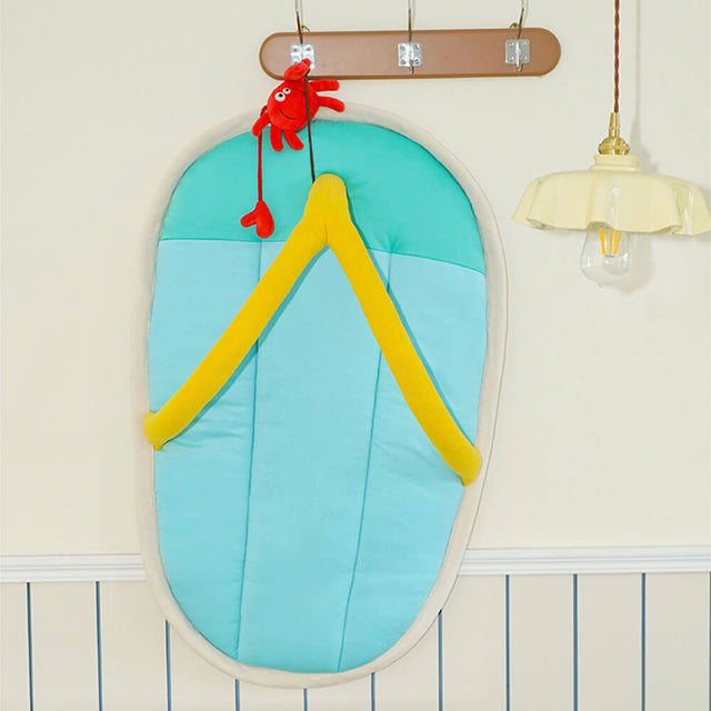 Summer-Themed Pet Bed Playful Comfortable Sandal Design