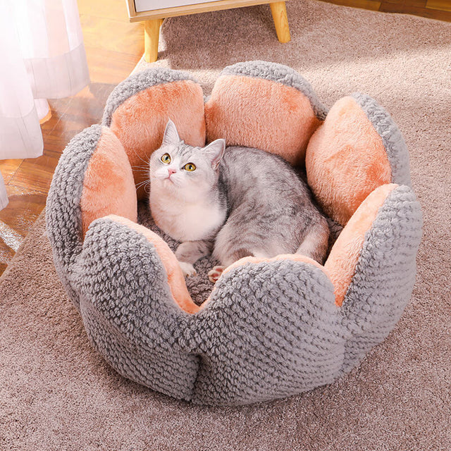 Cactus Shape Comfy Pet Bed Soft Coral Velvet Design