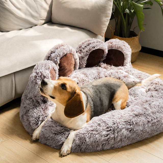 Cozy Round Dog Bed Soft Faux-Fur for Ultimate Comfort