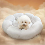 Flower Shaped Plush Pet Bed Cozy Supportive Stylish Design