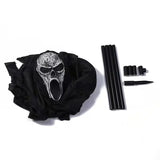 Garden Ghostface Scarecrow Halloween Decoration – Scary Outdoor Hanging Decor for Yard and Patio, 70 x 40 cm Iron Design 4