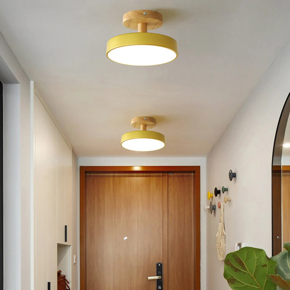 French Macaron LED Ceiling Light, Colourful Minimalist Flush Mount
