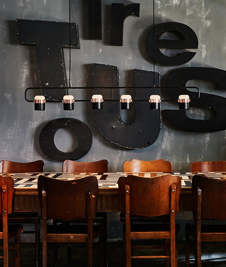 La Scène Chandelier - Nordic Multi-Head LED Pendant Light | Adjustable Suspension, Ideal for Coffee Shops & Dining Rooms