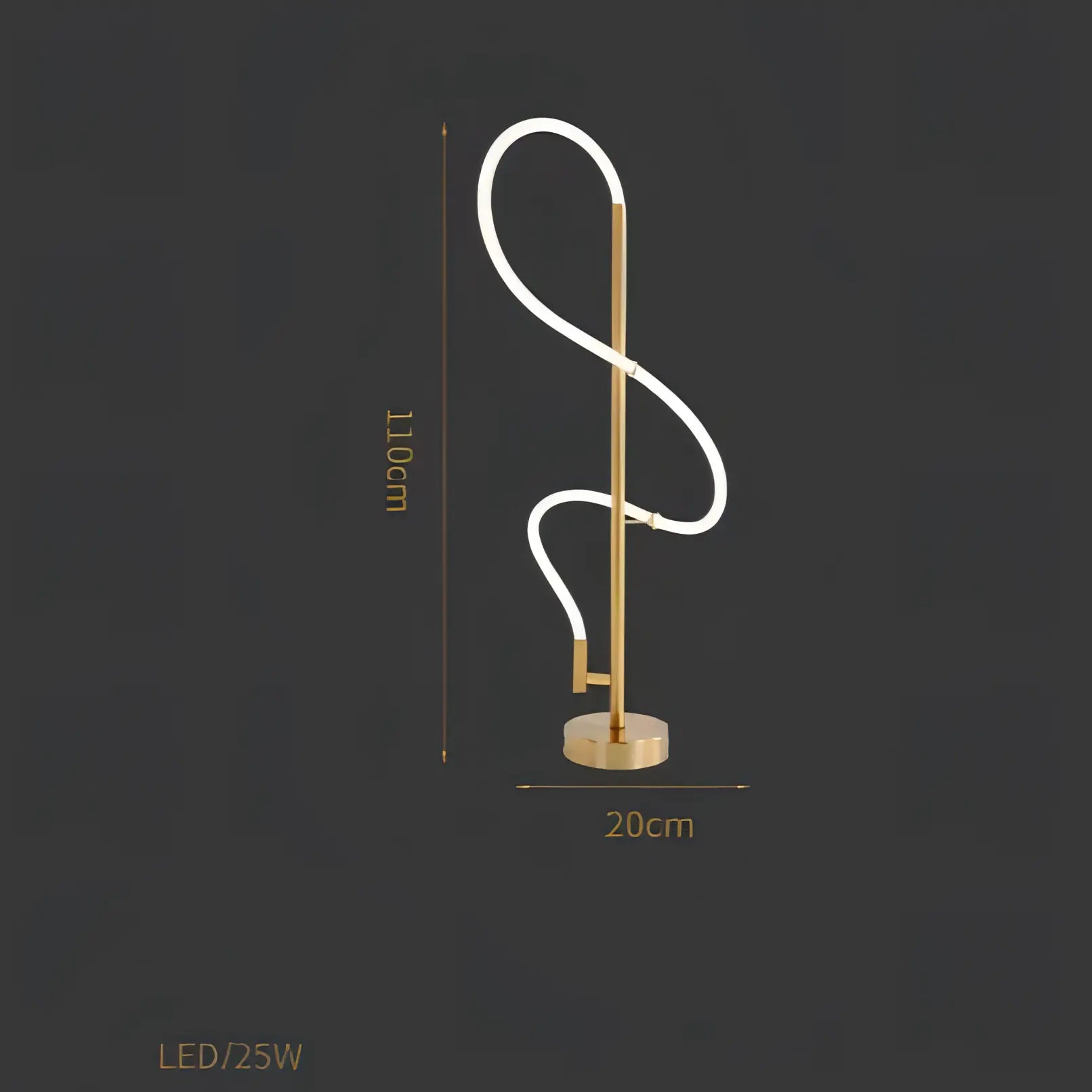 Oliver - Modern LED Swirl Floor Lamp with Energy-Efficient Design