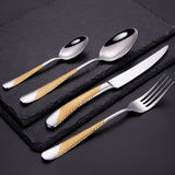  Ferran Diagonal Textured Stainless Steel Cutlery Set-3
