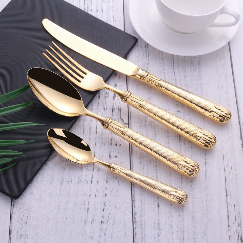  Elnoora Gold Luxury Cutlery Set-1