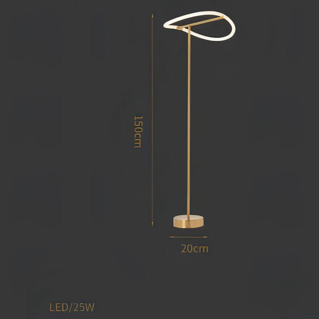 Oliver - Modern LED Swirl Floor Lamp with Energy-Efficient Design