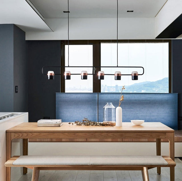 La Scène Chandelier - Nordic Multi-Head LED Pendant Light | Adjustable Suspension, Ideal for Coffee Shops & Dining Rooms