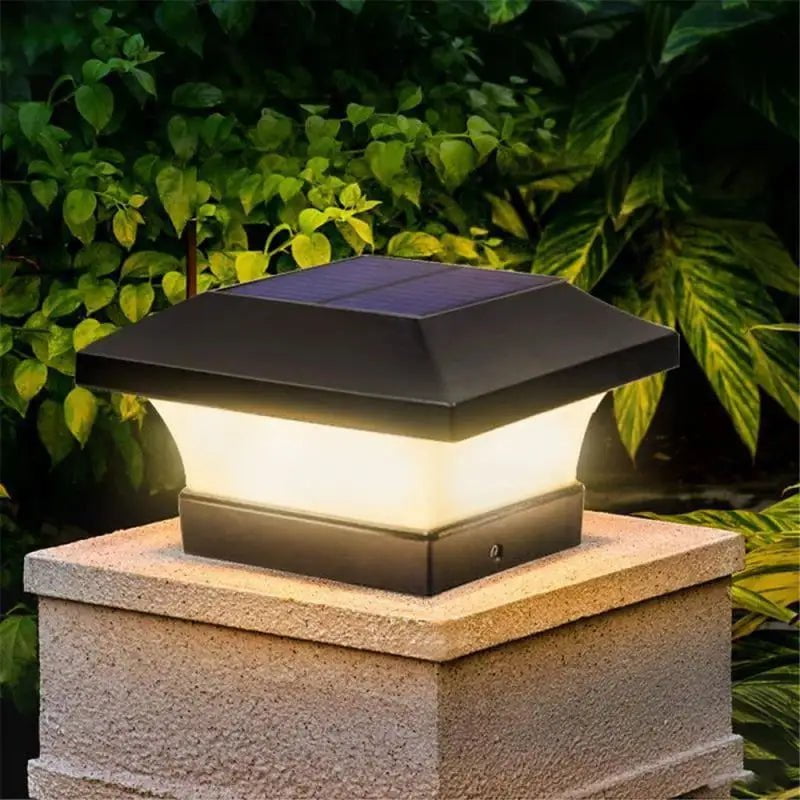 Solar-Powered Outdoor Column Light – Compact, Durable Design