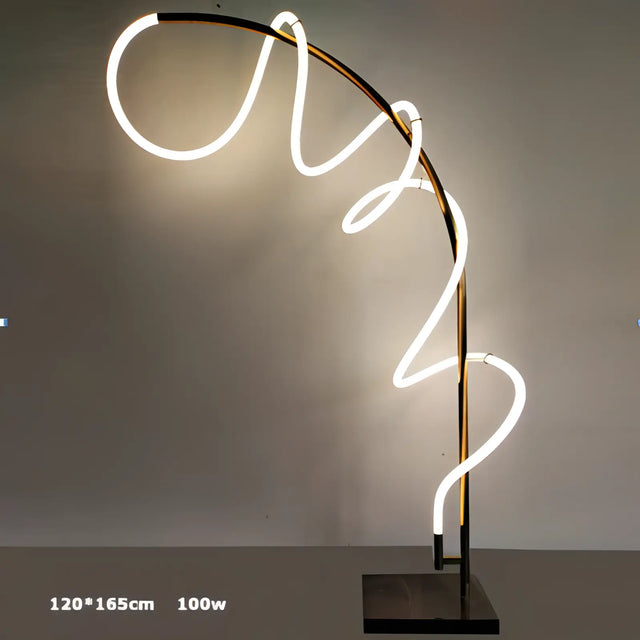 Oliver - Modern LED Swirl Floor Lamp with Energy-Efficient Design
