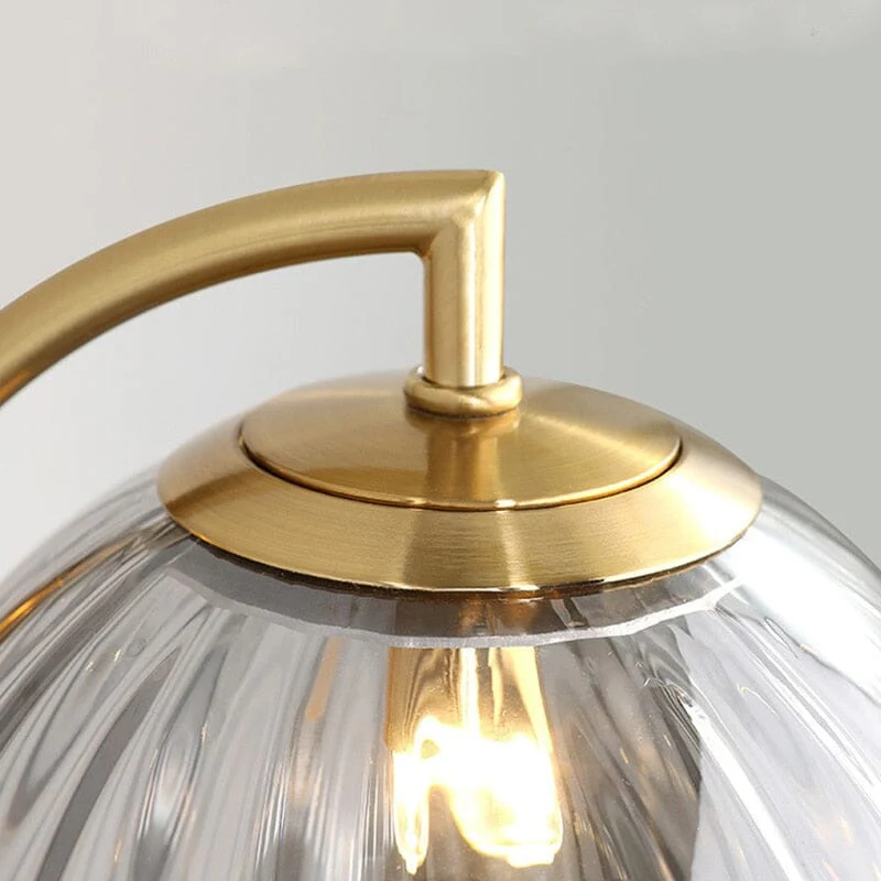 Modern Design Ball-Shaped Wall Bedside Sconce Lamp in Smoked Glass