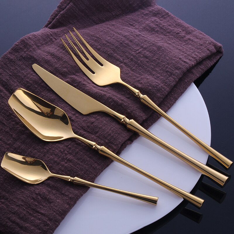  Venice Shine Gold Cutlery Set-1