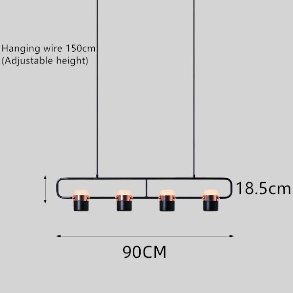 La Scène Chandelier - Nordic Multi-Head LED Pendant Light | Adjustable Suspension, Ideal for Coffee Shops & Dining Rooms