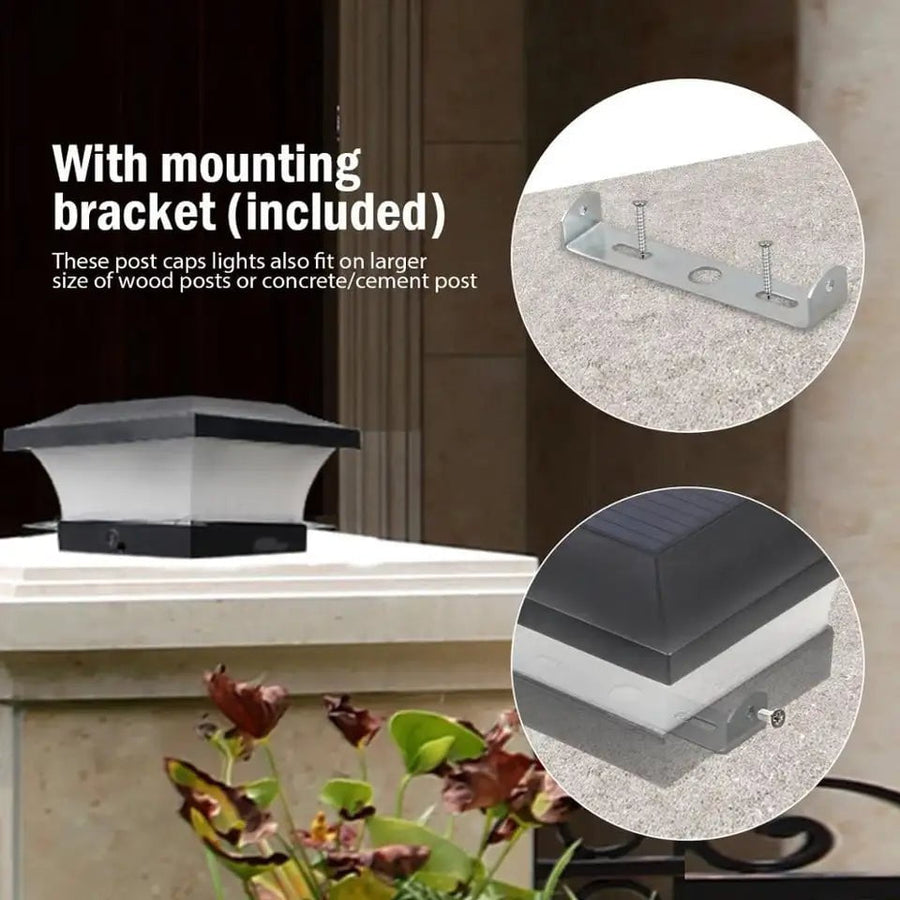 Solar-Powered Outdoor Column Light – Compact, Durable Design