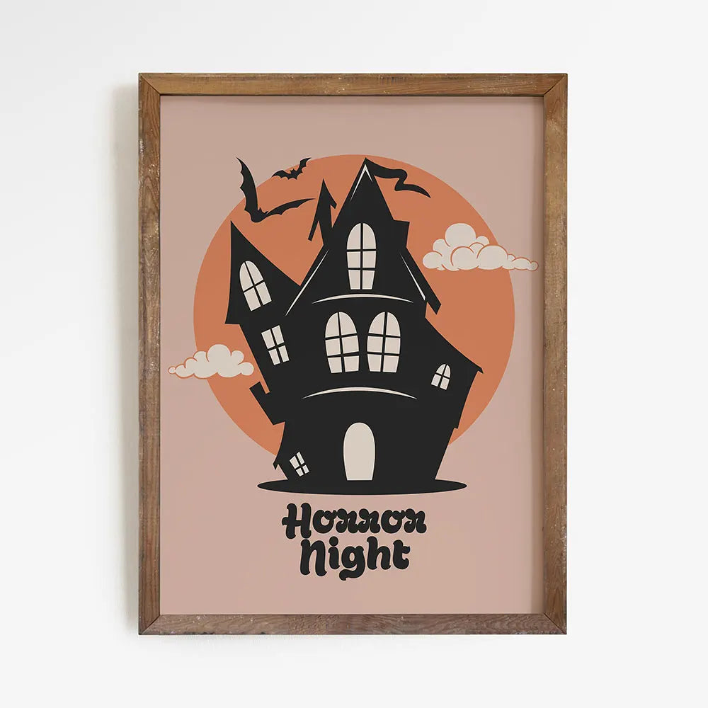 Halloween Cat Canvas Art Print - Spooky Pumpkin Design for Fall Home Decor 4