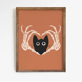 Halloween Cat Canvas Art Print - Spooky Pumpkin Design for Fall Home Decor 6