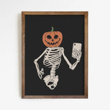 Halloween Cat Canvas Art Print - Spooky Pumpkin Design for Fall Home Decor 8