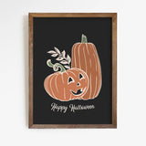 Halloween Cat Canvas Art Print - Spooky Pumpkin Design for Fall Home Decor 9