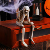 Halloween Skull Figurines Set – 3 Resin Skeleton Ornaments for Indoor and Outdoor Scary Halloween Decorations 2