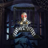 Haunted House Electric Cage Decor with Sound Control – Scary Halloween Prop for Outdoor Decorations 6