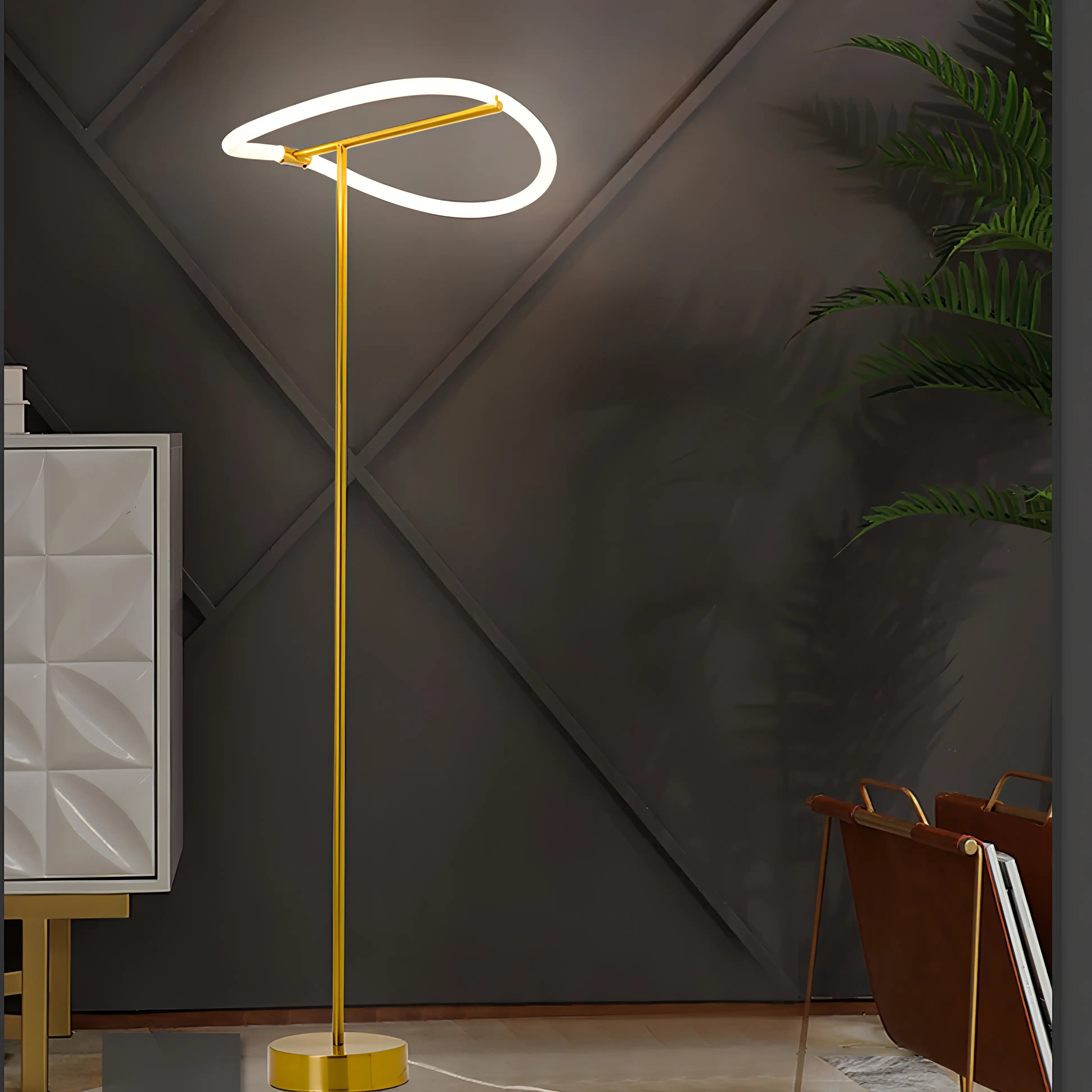 Oliver - Modern LED Swirl Floor Lamp with Energy-Efficient Design
