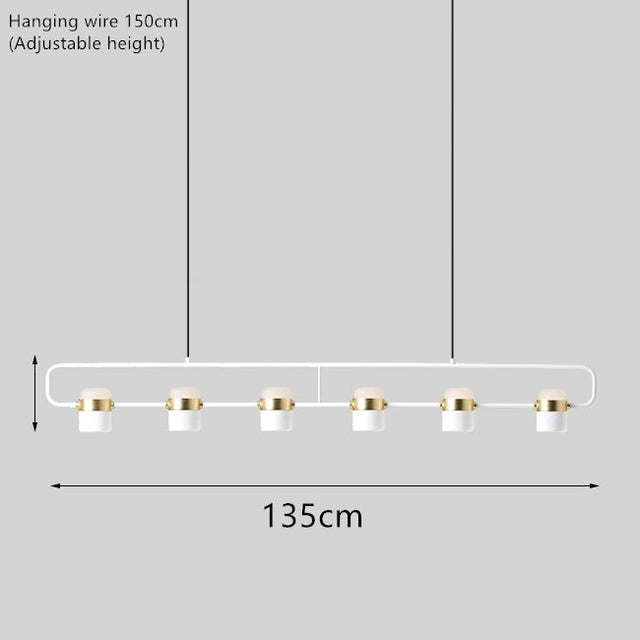 La Scène Chandelier - Nordic Multi-Head LED Pendant Light | Adjustable Suspension, Ideal for Coffee Shops & Dining Rooms