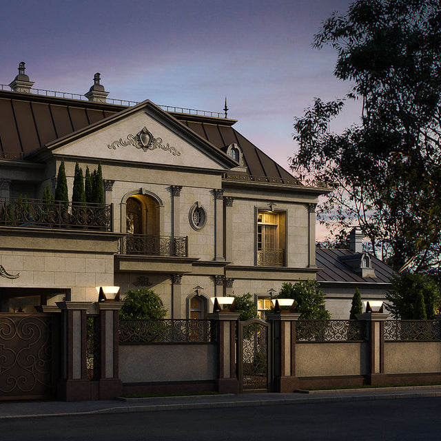 Solar-Powered Outdoor Column Light – Compact Durable Design