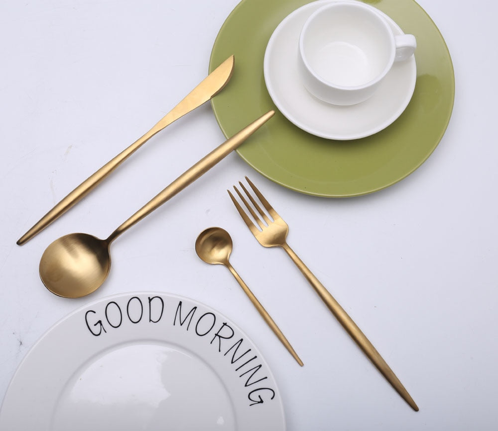  Arya Gold Cutlery Set-6