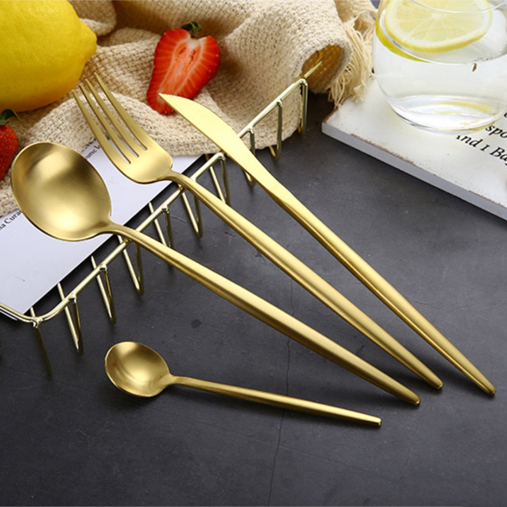  Arya Gold Cutlery Set-2