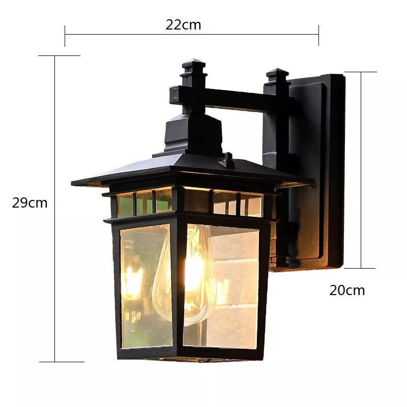 IP44 Rustic Vintage Aluminum Outdoor Wall Lights 4