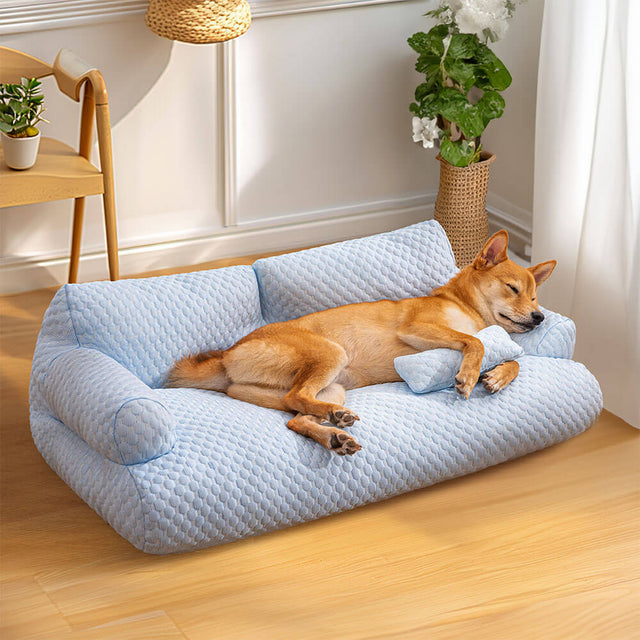 Ice Silk Cooling Pet Bed Breathable Supportive Stylish