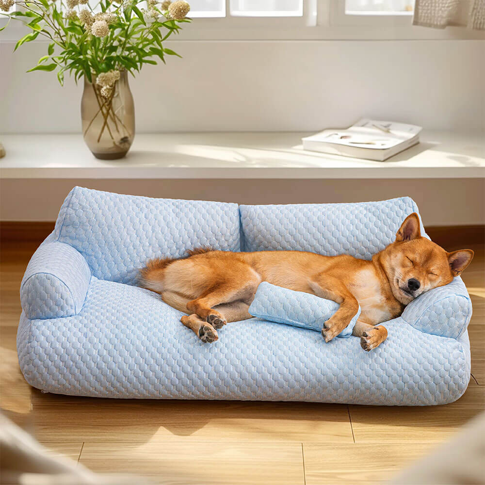 Ice Silk Cooling Pet Bed Breathable Supportive Stylish