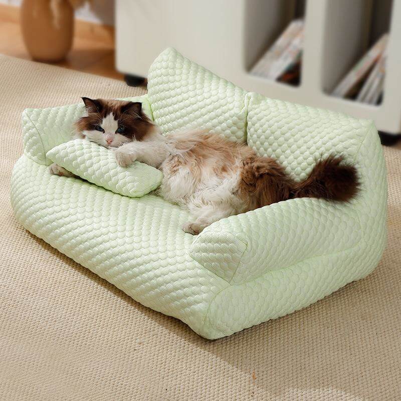 Ice Silk Cooling Pet Bed Breathable Supportive Stylish