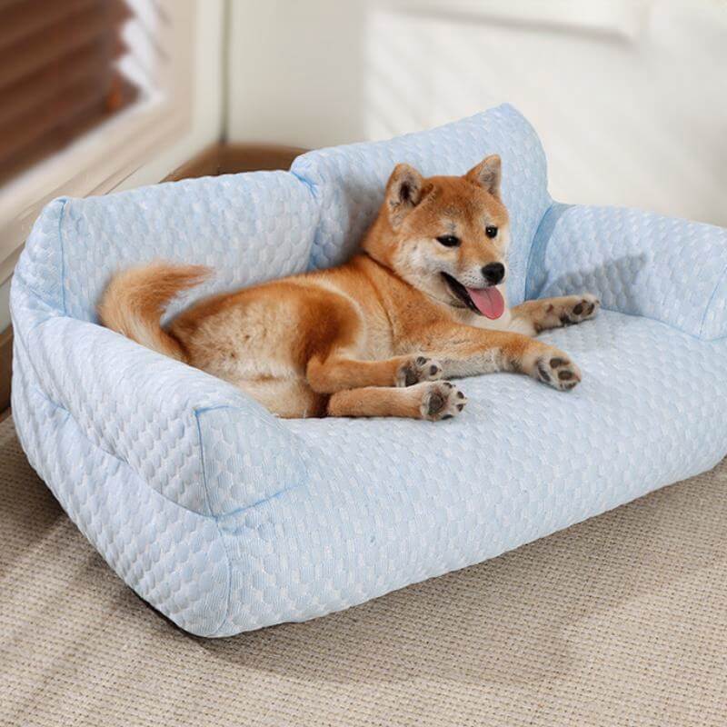 Ice Silk Cooling Pet Bed Breathable Supportive Stylish
