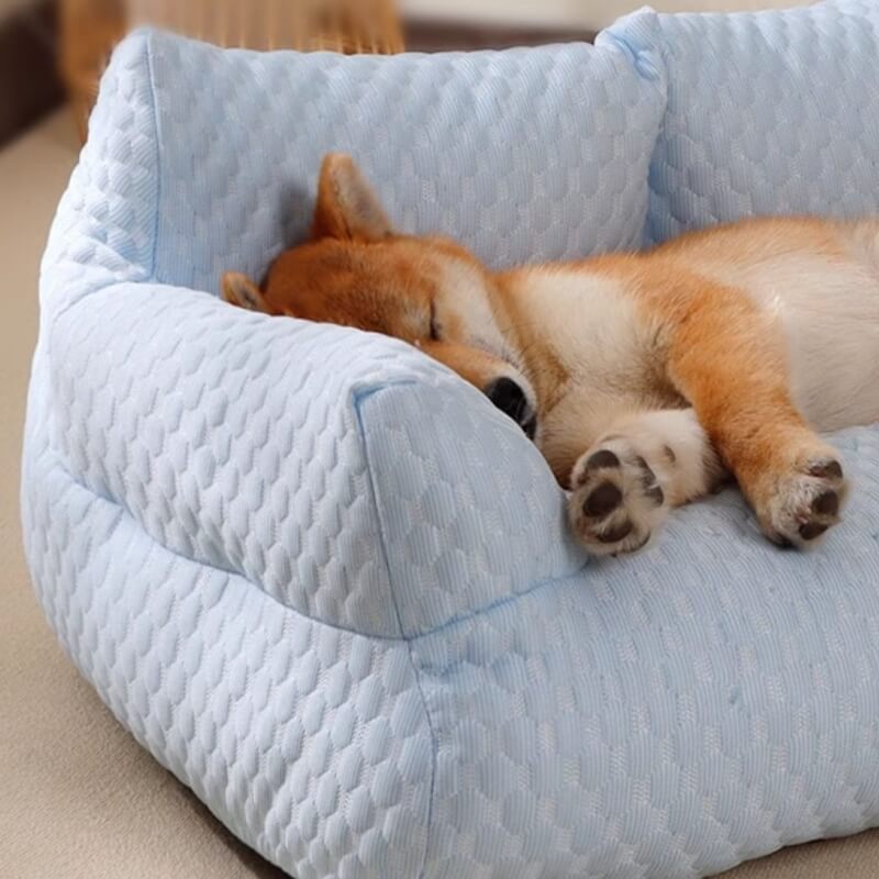 Ice Silk Cooling Pet Bed Breathable Supportive Stylish
