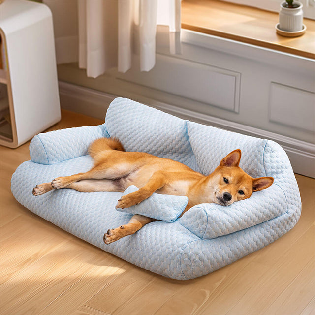 Ice Silk Cooling Pet Bed Breathable Supportive Stylish