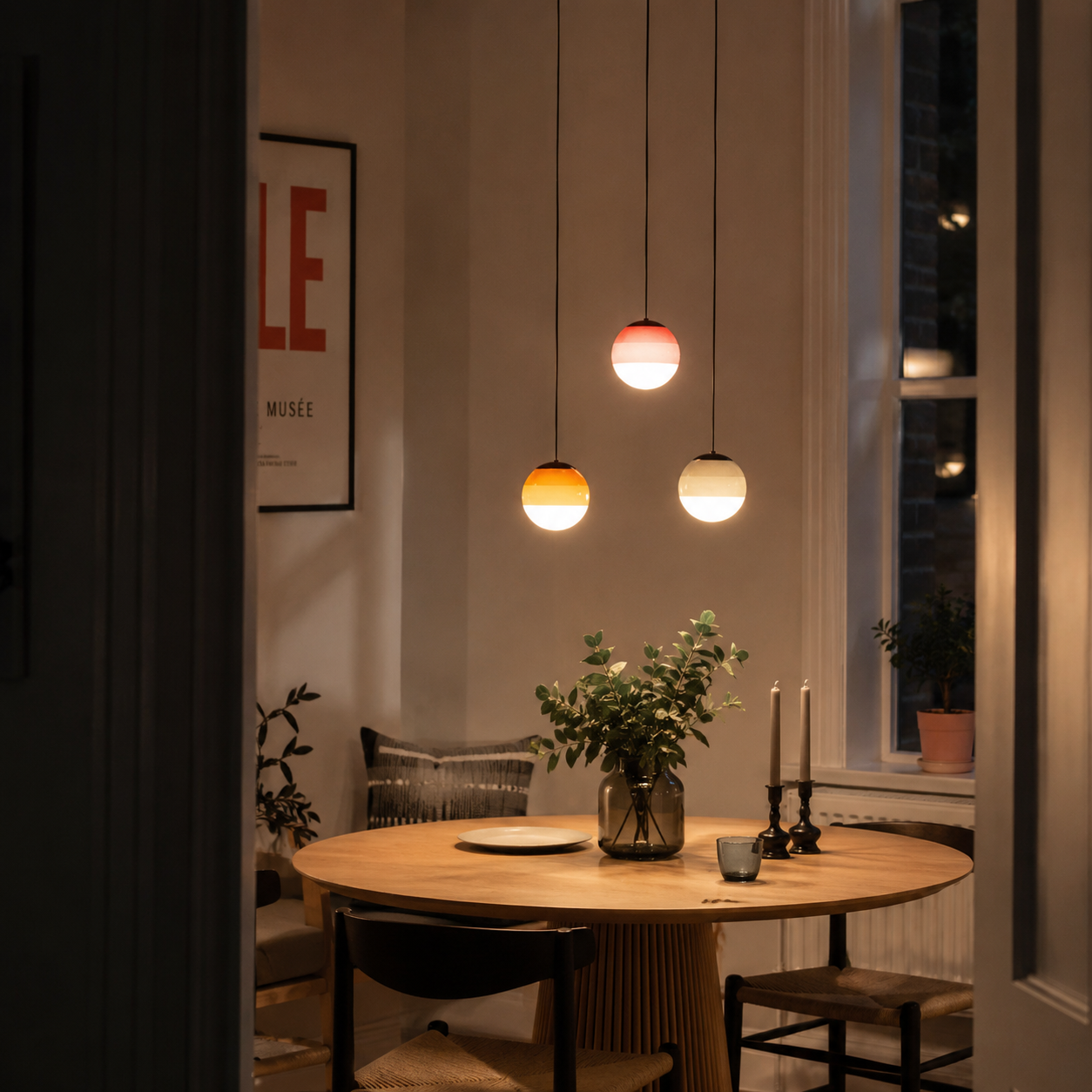 Gradient Glass Pendant Light – Coloured Ombré Ceiling Light