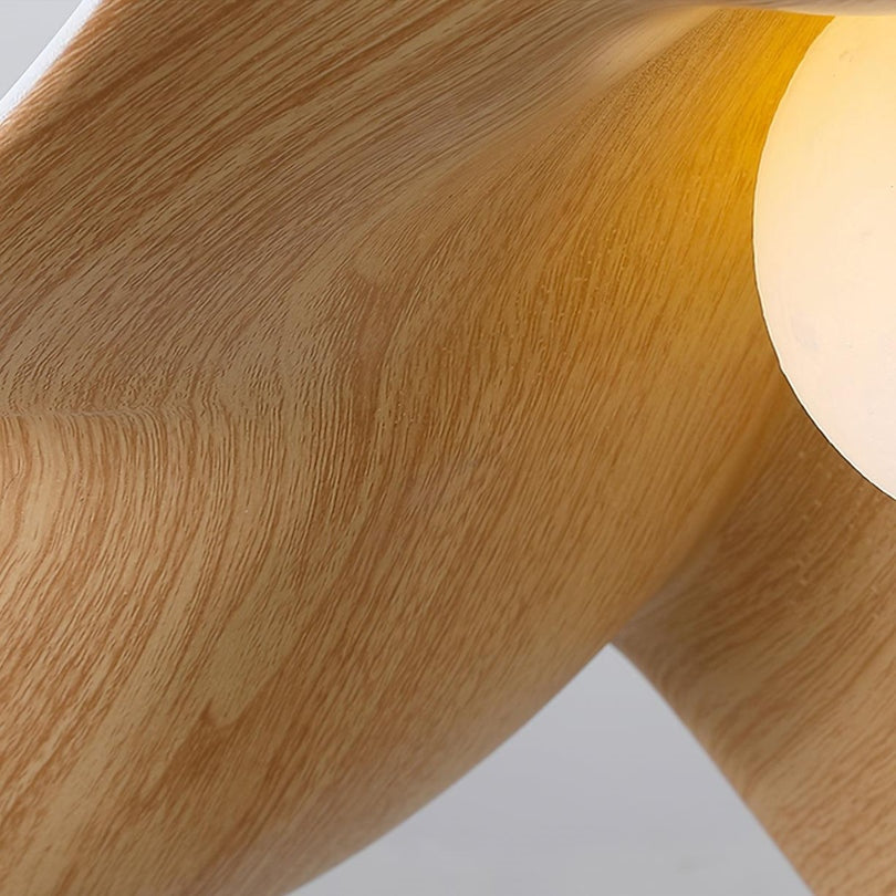 Scandinavian Wood Ceiling Light, Japandi Flush Mount, Black or White