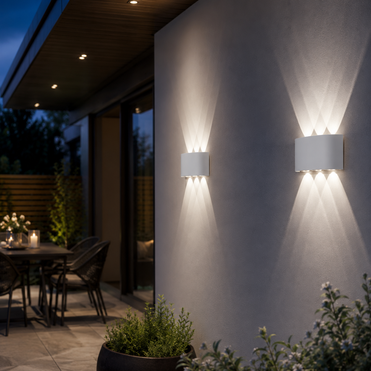 Modern LED Up & Down Wall Light, Indoor & Outdoor Sconce