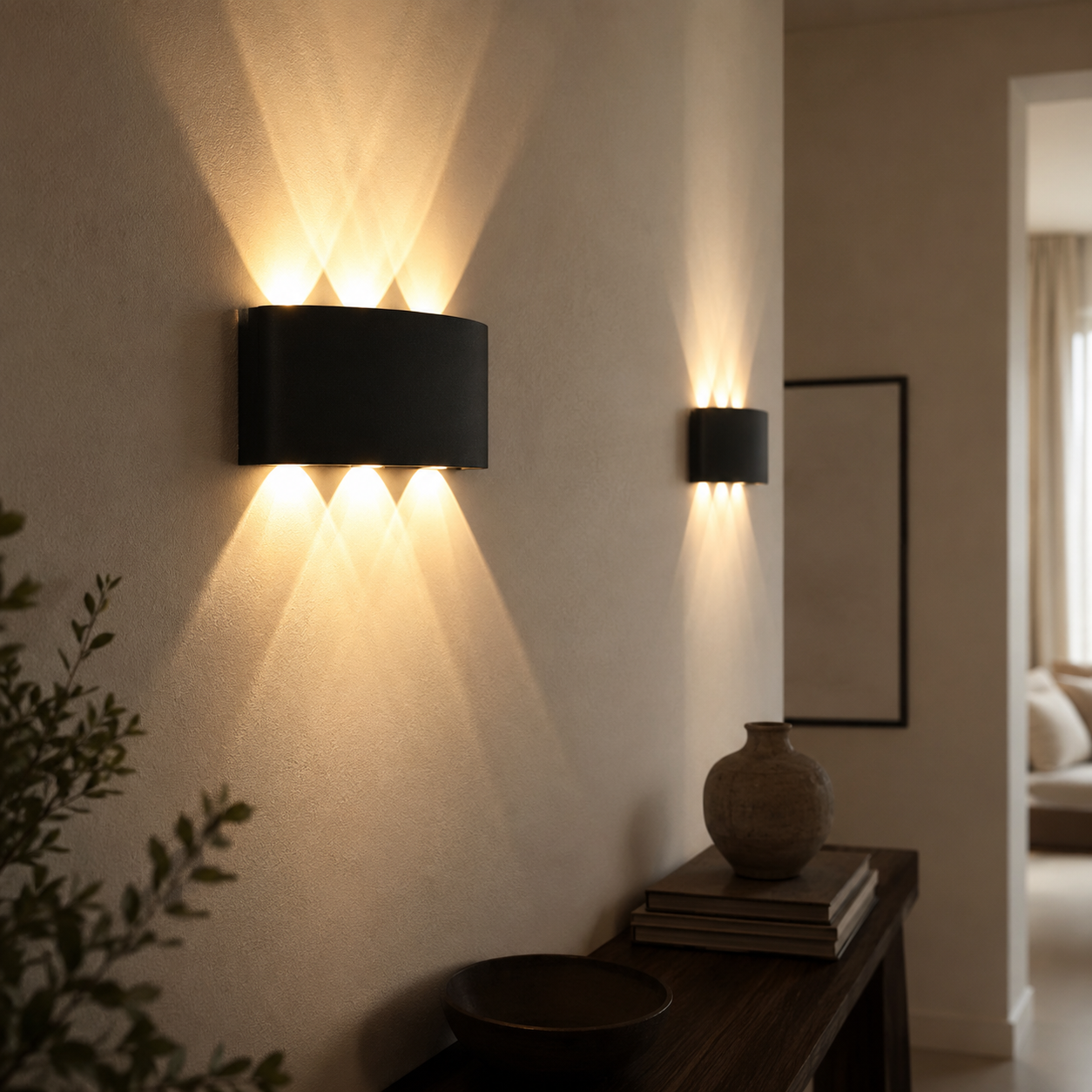 Modern LED Up & Down Wall Light, Indoor & Outdoor Sconce