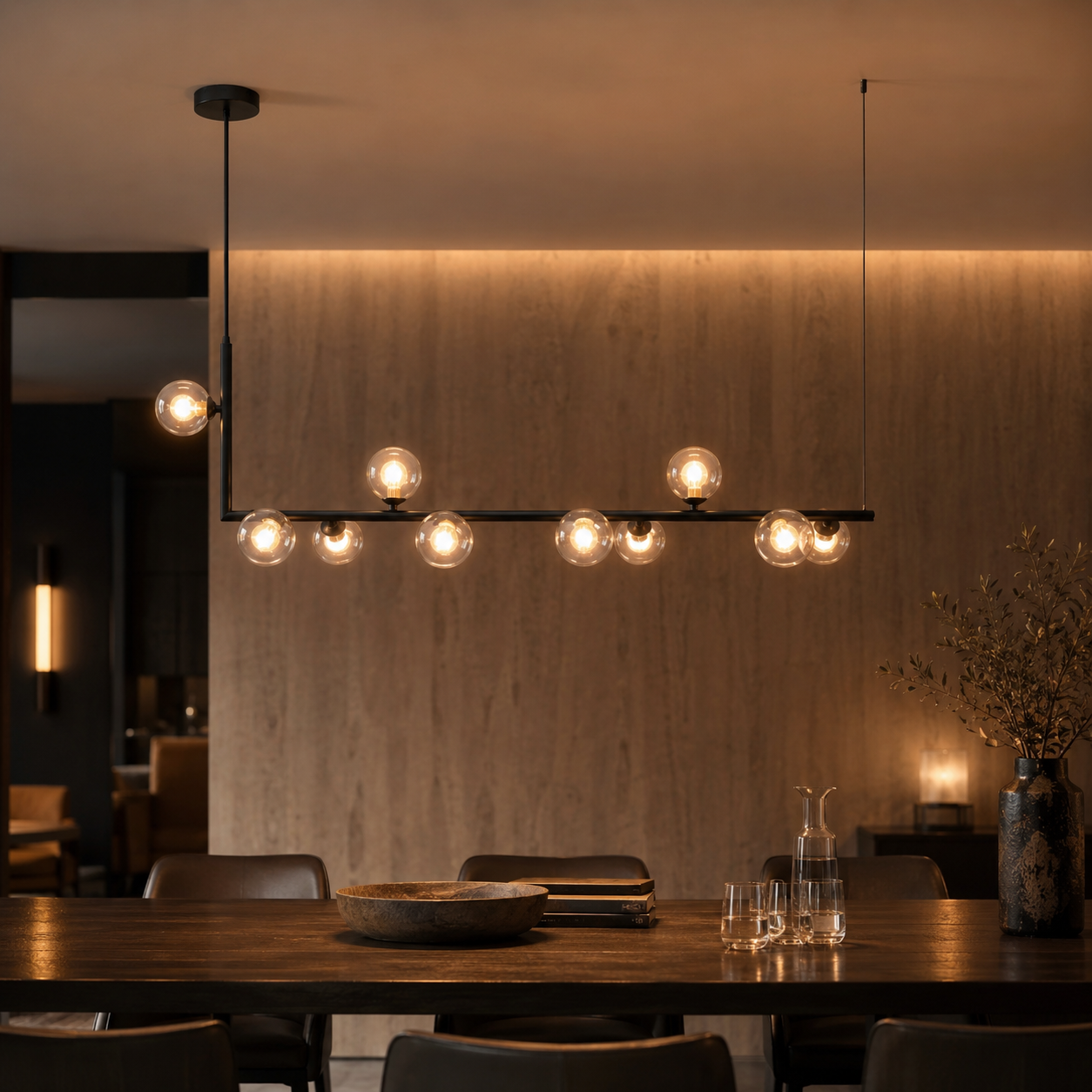 Nordic Bubble Ceiling Light – Modern Glass Globe Pendant for Kitchen & Living Room