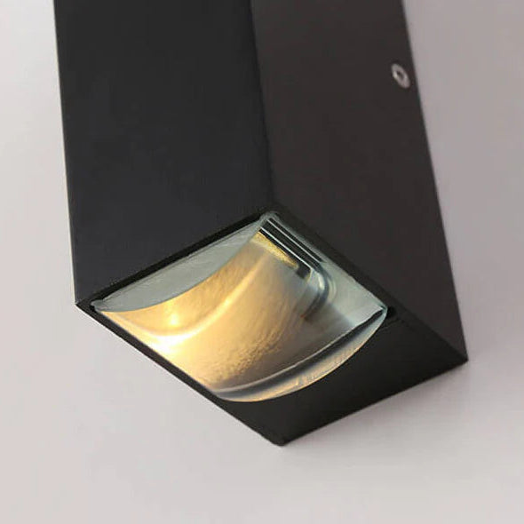 Outdoor Up Down Wall Light - IP65 LED Garden Wall Sconce, Black
